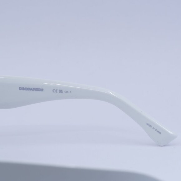 🕶️ New Dsquared2 ICON 0008/S 0VK6 IR Sunglasses - White Frame, Grey Lenses - Picture 8 of 10